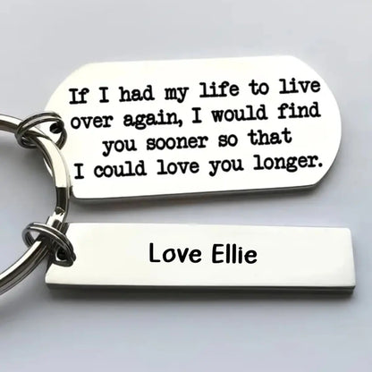 When Tomorrow Start Without Me Don't Think We're Far Apart  - Personalized Keychain - The Next Custom Gift  Keychain