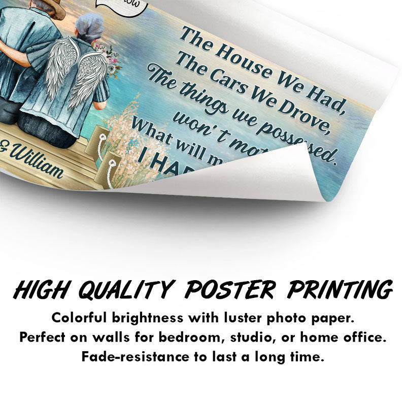 When We Get To The End Widow Old Couple - Memorial Gift - Personalized Custom Poster