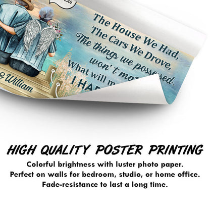 When We Get To The End Widow Old Couple - Memorial Gift - Personalized Custom Poster