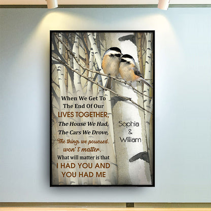 When We Get Love Bird Family Old Couple - Couple Gift - Personalized Custom Poster