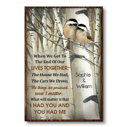 When We Get Love Bird Family Old Couple - Couple Gift - Personalized Custom Poster