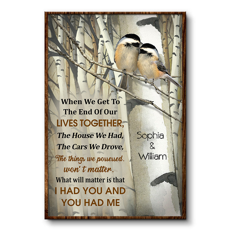 When We Get Love Bird Family Old Couple - Couple Gift - Personalized Custom Poster