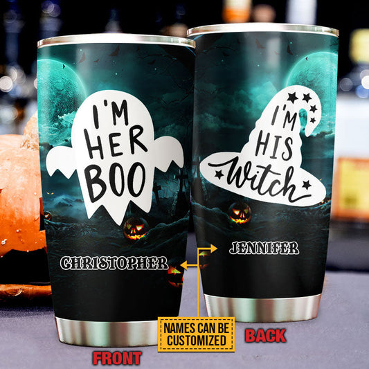 Witch Halloween I'm Her Boo Custom Tumbler