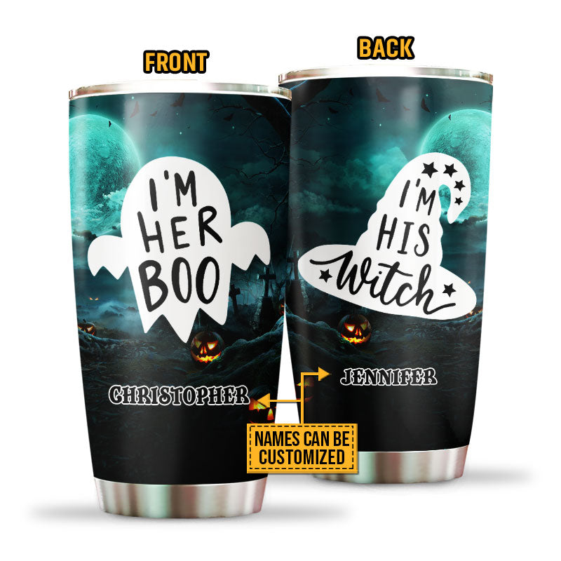 Witch Halloween I'm Her Boo Custom Tumbler