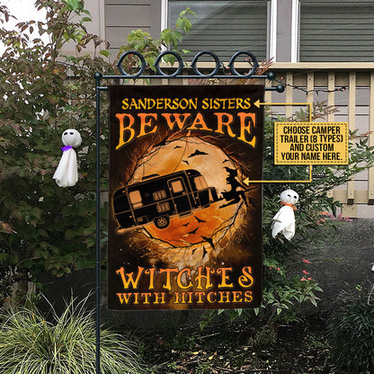 Witch Wizard Halloween Spell Witches With Hitches Custom Flag
