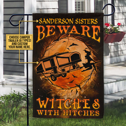 Witch Wizard Halloween Spell Witches With Hitches Custom Flag