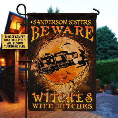 Witch Wizard Halloween Spell Witches With Hitches Custom Flag