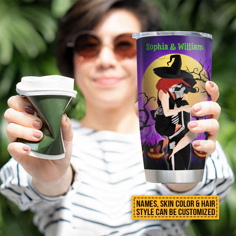 Witch, Witchy Couple, Wizard, Halloween Spell Simply Meant To Be Custom Tumbler