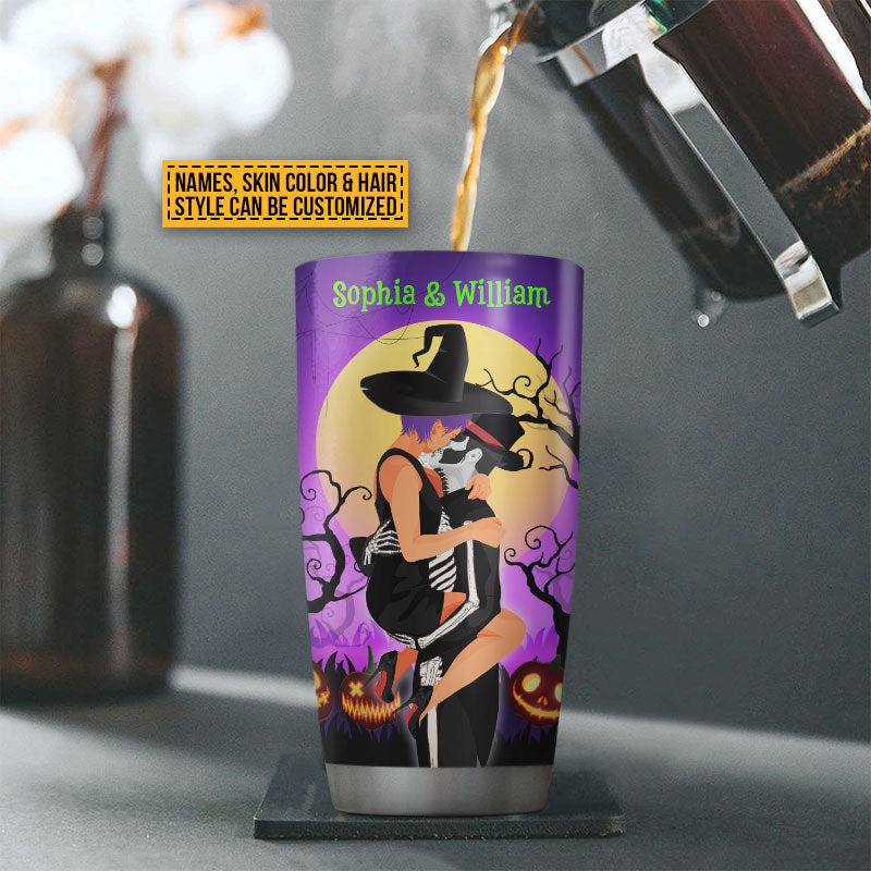 Witch, Witchy Couple, Wizard, Halloween Spell Simply Meant To Be Custom Tumbler