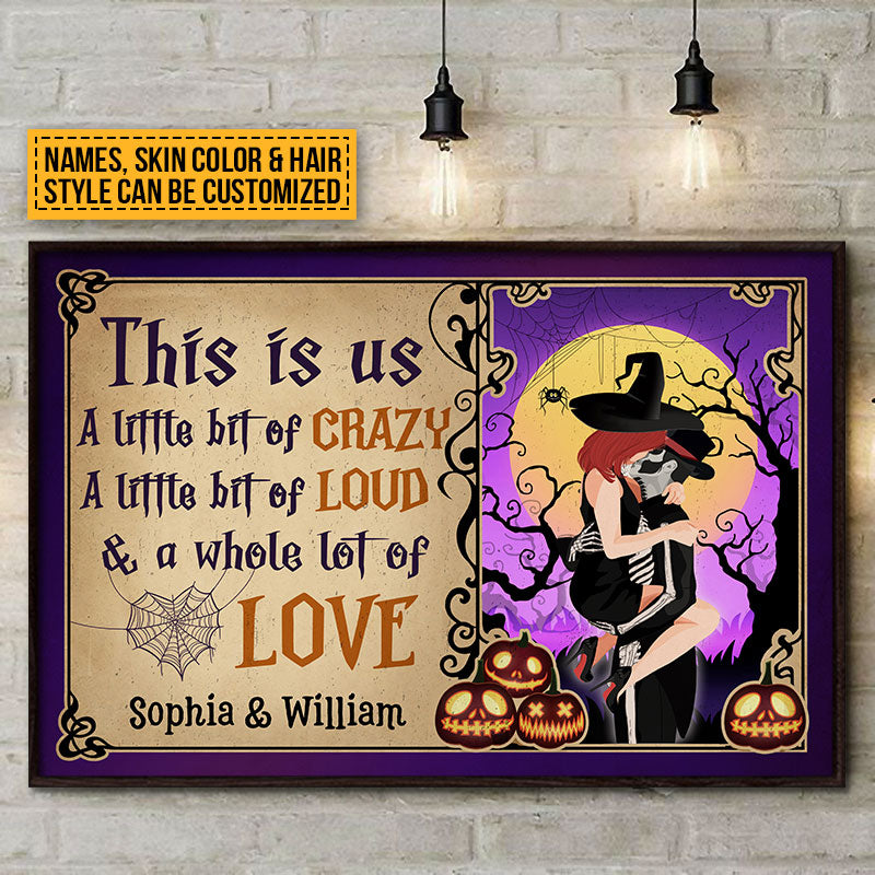 Witch, Witchy Couple, Wizard, Halloween Spell This Is Us A Little Bit Custom Poster