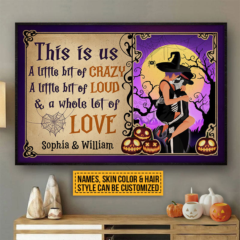 Witch, Witchy Couple, Wizard, Halloween Spell This Is Us A Little Bit Custom Poster