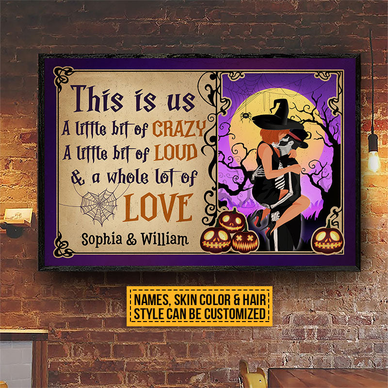 Witch, Witchy Couple, Wizard, Halloween Spell This Is Us A Little Bit Custom Poster