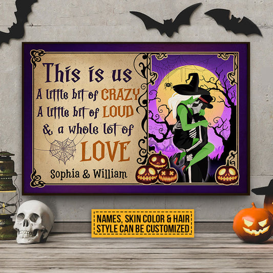 Witch, Witchy Couple, Wizard, Halloween Spell This Is Us A Little Bit Custom Poster