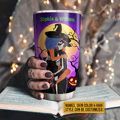 Witch, Witchy Couple, Wizard, Halloween Spell This Is Us A Little Bit Custom Tumbler