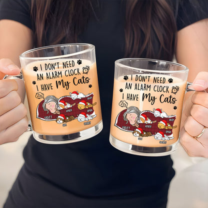 My Cat Alarm Clock - Personalized Custom Glass Mug