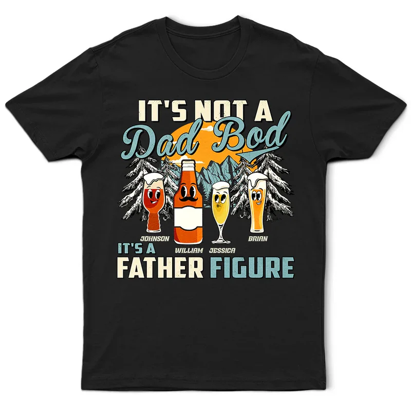 Working On My Dad Bod One Beer At A Time Fun Father - Personalized T Shirt