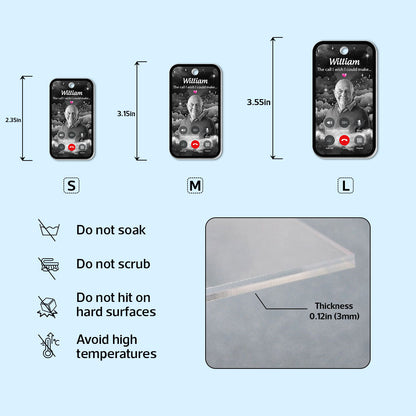 The Call I Wish I Could Make Photo Inserted Memorial Gift Remembrance Keepsake Voice Message QR Code Personalized Acrylic Keychain