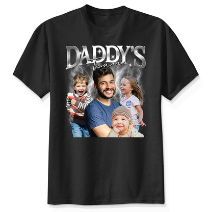 Bootleg Daddy‘s Team Photos Insert Personalized Shirt, Father's Day Gift For Dad, Husband