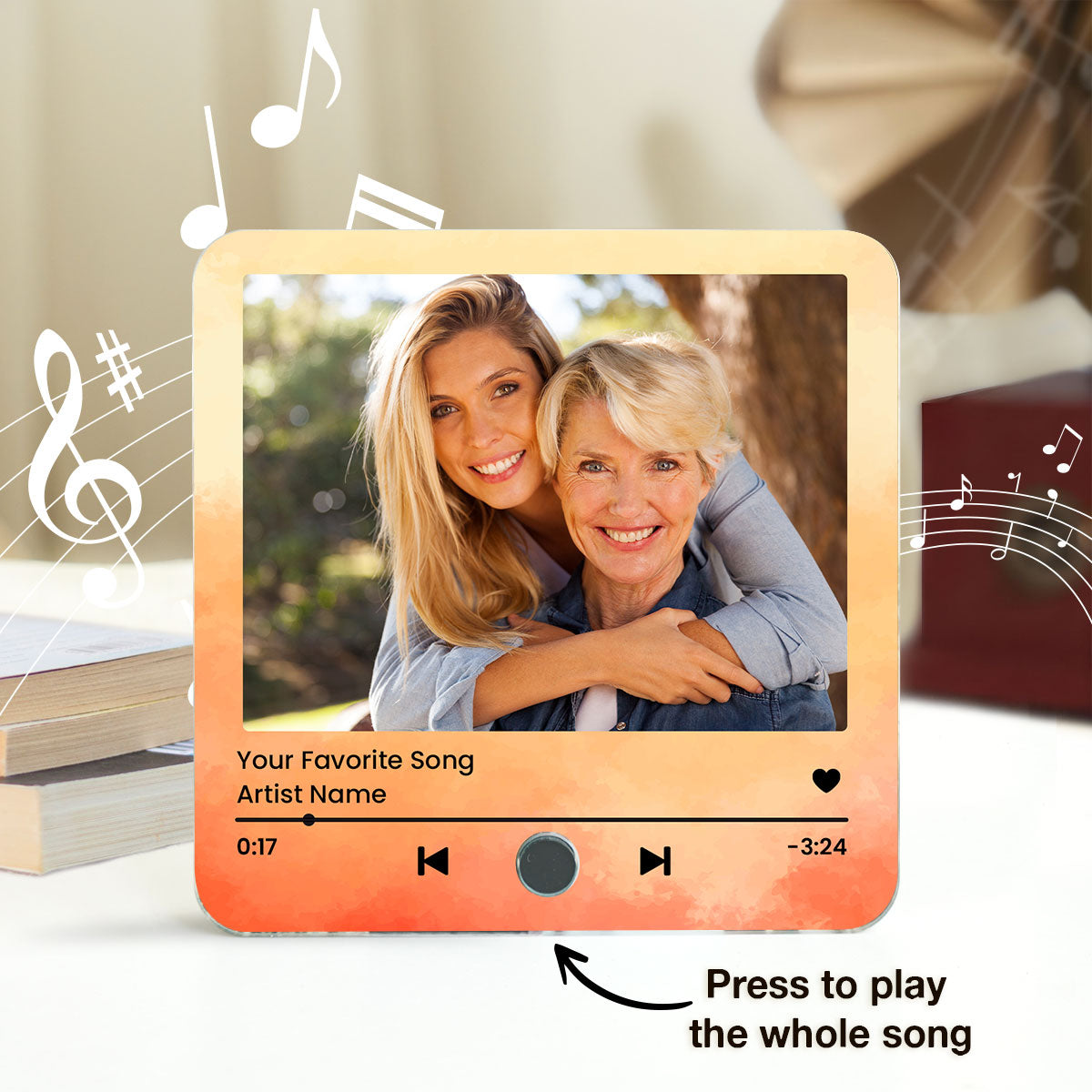 Capturing Mother Daughter Moments Favorite Song Personalized Music Fridge Magnet, Perfect Mother's Day Gift, Music Gift For Mom, Gift From Daughter