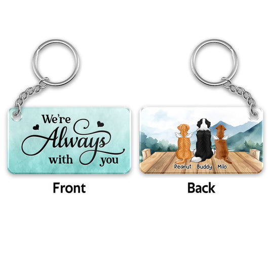 You Left Paw Prints On My Heart Pet Dog Cat Memorial Remembrance Keepsake Personalized Acrylic Keychain