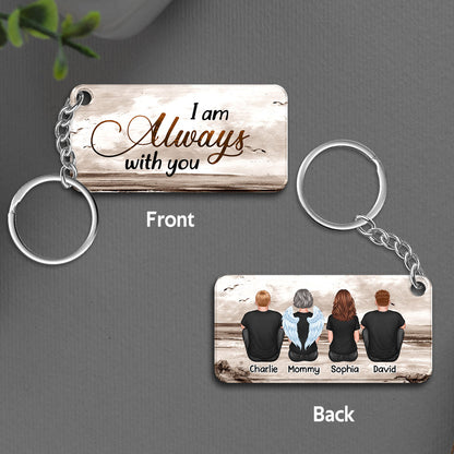 Always With You Sky Family Members, Memorial Personalized Acrylic Keychain, Sympathy Gift