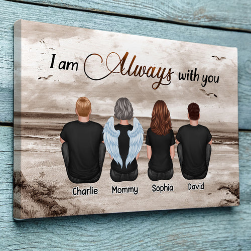 Always With You Sky Family Members, Memorial Personalized Canvas, Sympathy Gift