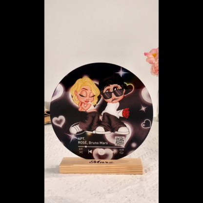 Y2K Couple Custom Vinyl Record, Favorite Song QR Code Acrylic Plaque, Valentine's Day, Anniversary, Birthday Gift for her, Gift for him