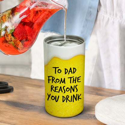 From The Reasons You Drinks Naughty Kids Personalized 4 In 1 Can Cooler