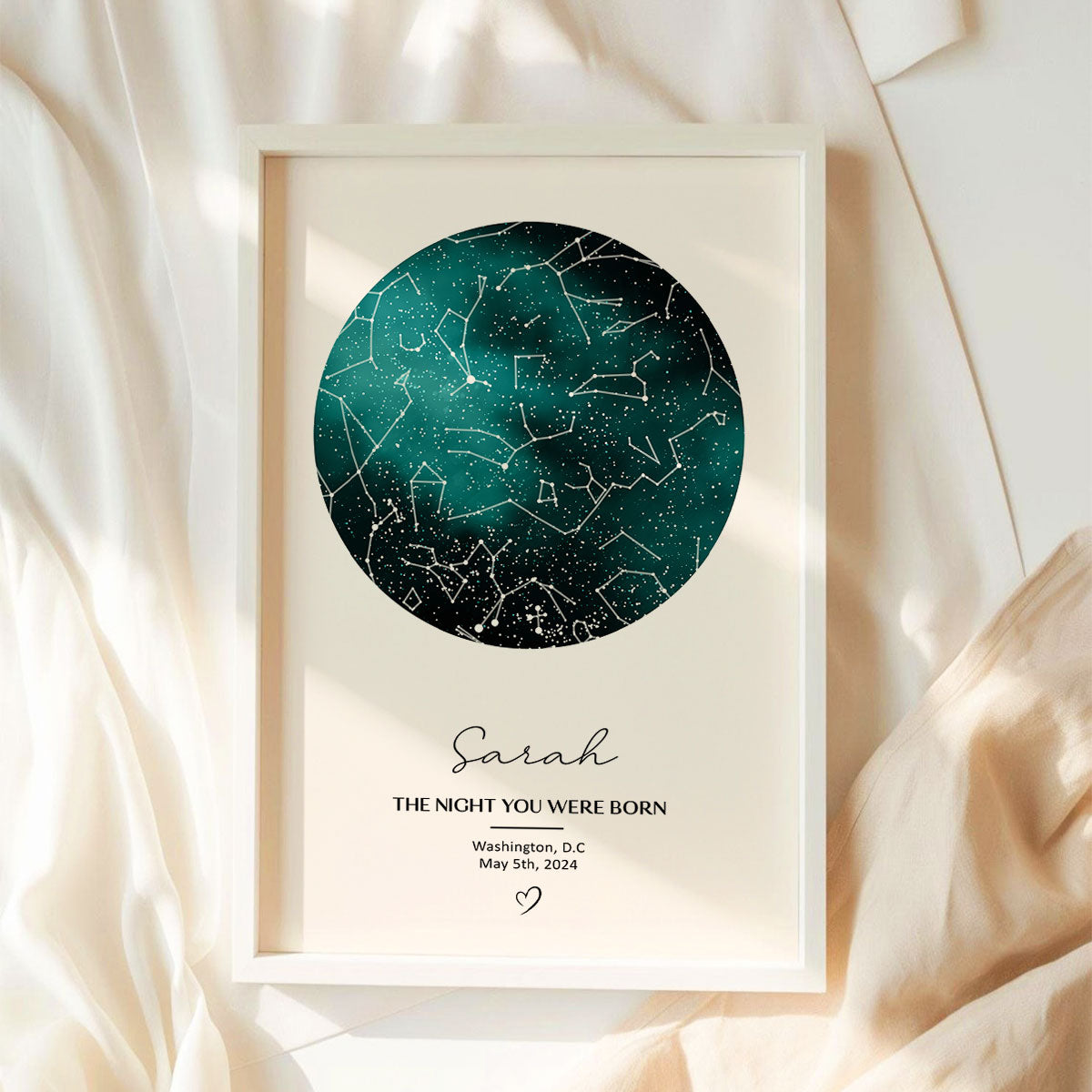Custom Star Map Personalized Poster, The Night You Were Born, New Baby Gift, Stars The Night Sky, Wedding Constellation Gift
