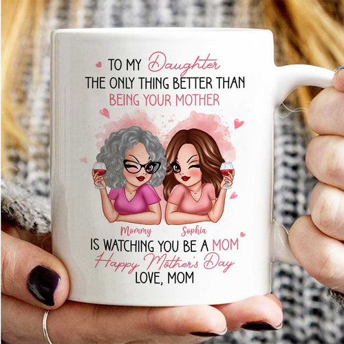 Pink Tone To My Daughter From Mom Happy Mother's Day Personalized Mug, Mother's Day Gift For Daughter