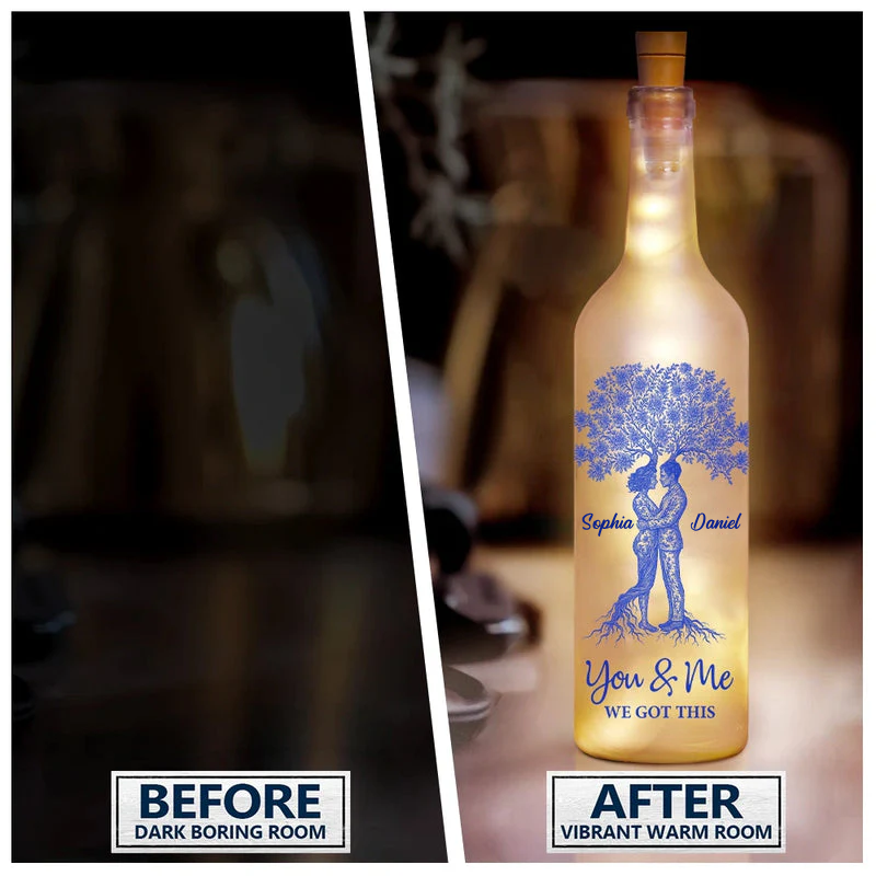 When We Get To The End Of Our Lives Together - Personalized Bottle Light