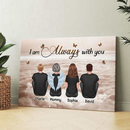 Always With You Sky Family Members, Memorial Personalized Canvas, Sympathy Gift