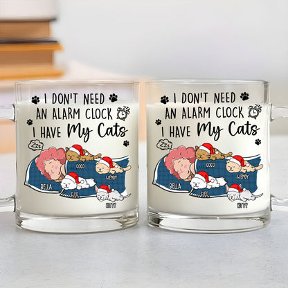 My Cat Alarm Clock - Personalized Custom Glass Mug