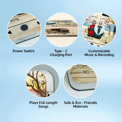 Family Together Conversation Memorial Personalized Music Fridge Magnet, Heartwarming Sympathy Gift, Remembrance Gift