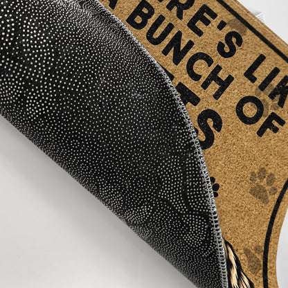 There's Like A Bunch Of Dogs In Here Couples - Gift For Dog Lovers & Cat Lovers - Personalized Custom Doormat