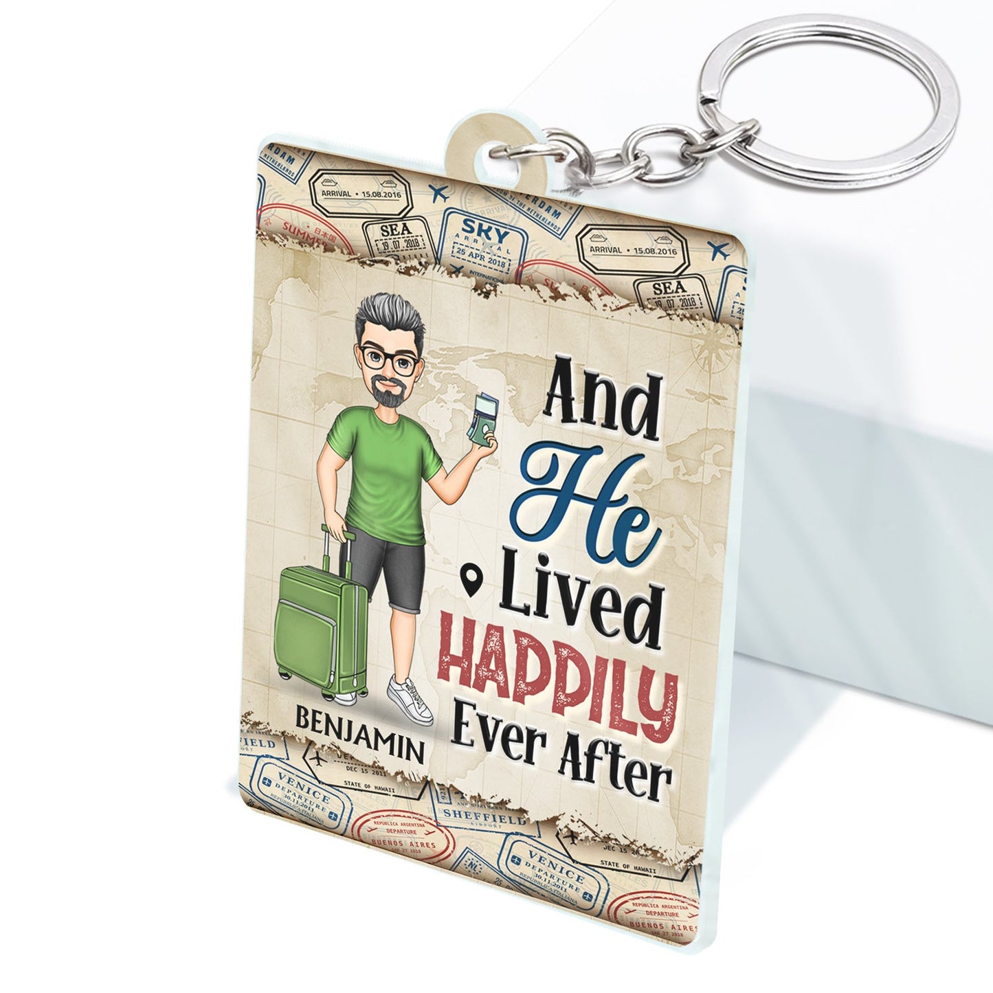 Just A Girl Boy Who Loves Traveling Adventure - Birthday Gift For Travel Lovers - Personalized Custom Acrylic Keychain