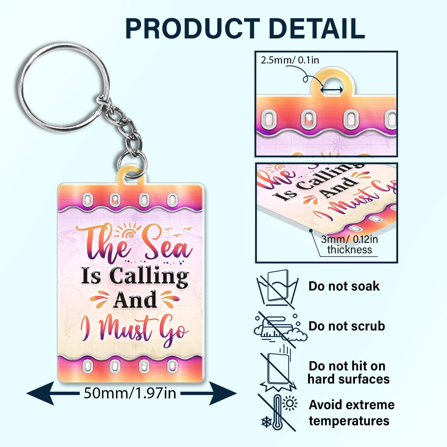 Custom Photo Just A Girl Boy Who Loves Traveling Cruising - Birthday Gift For Travel Lovers - Personalized Custom Acrylic Keychain