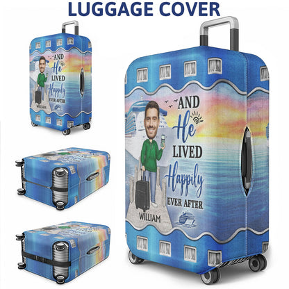 Custom Photo Just A Girl Boy Who Loves Cruising - Gift For Traveling Lovers - Personalized Custom Luggage Cover