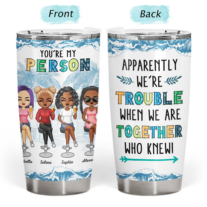 Here To Another Year Of Laughing At Our Jokes Beach - Birthday Gifts For Friends, Besties, Soul Sisters, BFF - Personalized Custom Tumbler