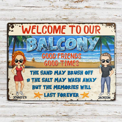 The Sand May Brush Off - Anniversary, Birthday, Home Decor Gift For Spouse, Lover, Husband, Wife, Boyfriend, Girlfriend, Couple - Personalized Custom Classic Metal Signs