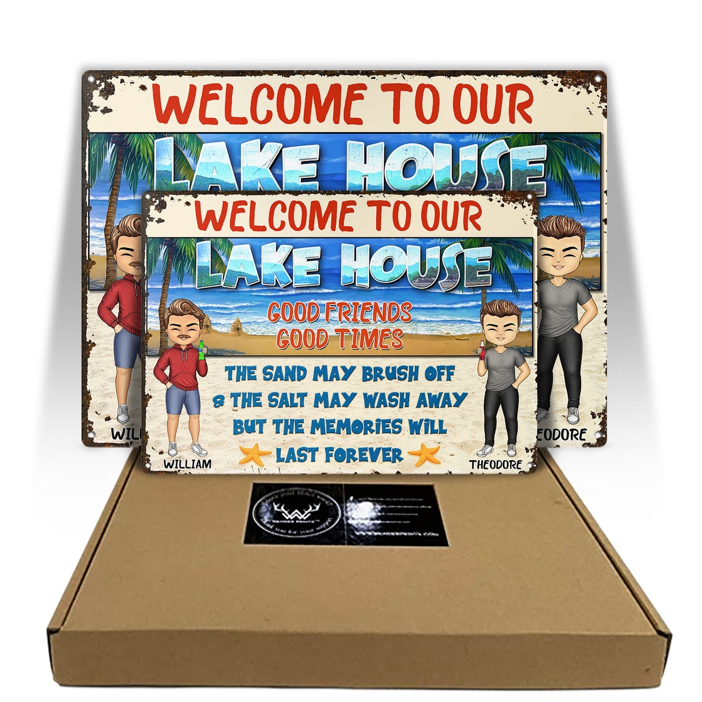 The Sand May Brush Off - Anniversary, Birthday, Home Decor Gift For Spouse, Lover, Husband, Wife, Boyfriend, Girlfriend, Couple - Personalized Custom Classic Metal Signs