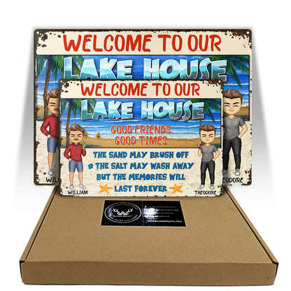 The Sand May Brush Off - Anniversary, Birthday, Home Decor Gift For Spouse, Lover, Husband, Wife, Boyfriend, Girlfriend, Couple - Personalized Custom Classic Metal Signs