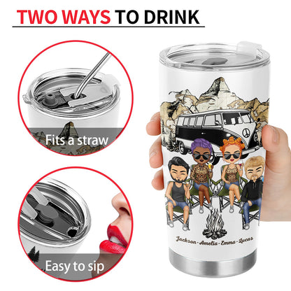 I'd Walk Through Fire For You Sisters - Birthday Gifts For Friends, Besties, Soul Sisters, BFF - Personalized Custom Tumbler