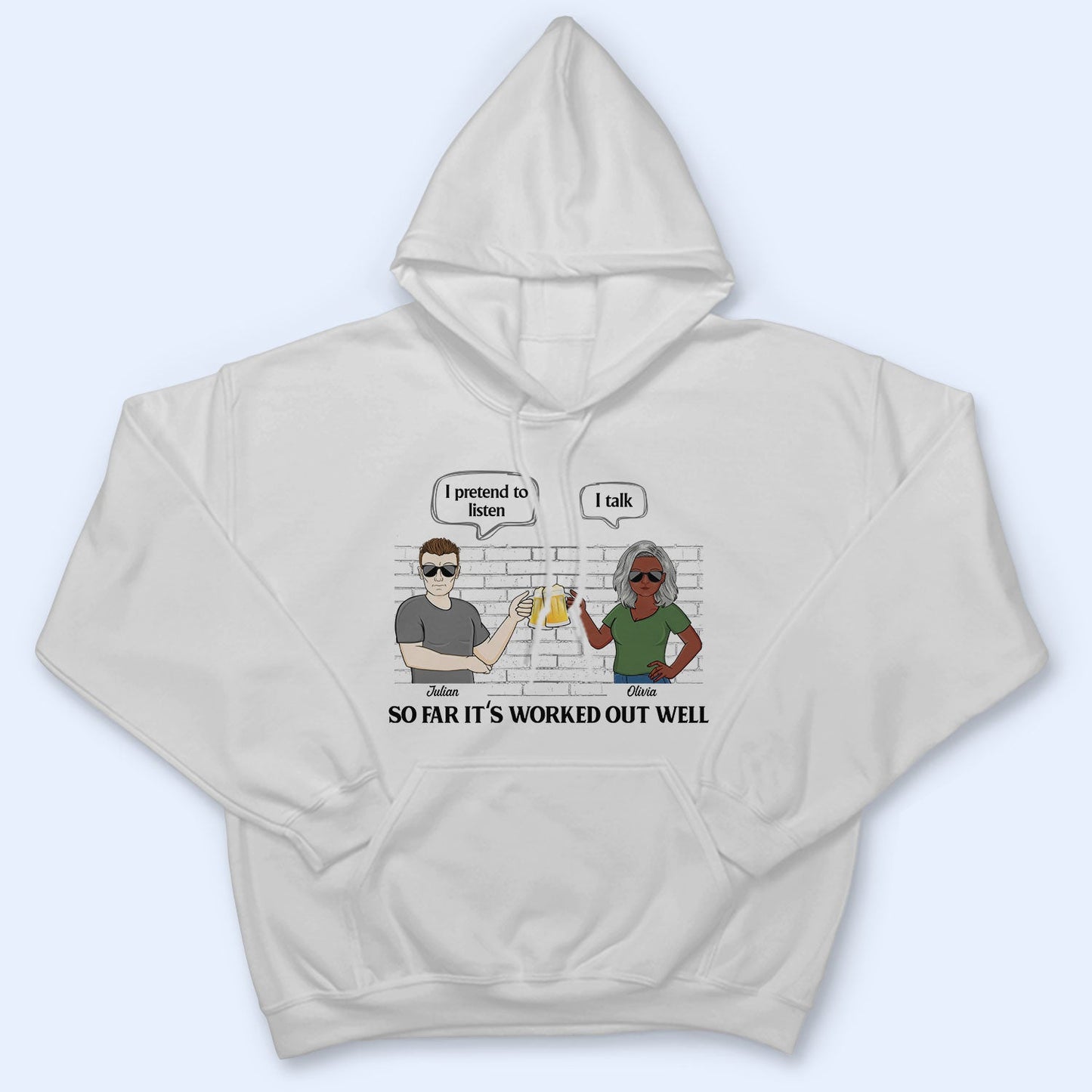 So Far It's Worked Out Well Married Speech - Gift For Couples - Personalized Custom T Shirt