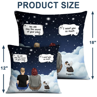I Miss You - Memorial Gift For Pet Lovers, Dog Mom, Dog Dad, Cat Mom, Cat Dad - Personalized Pillow