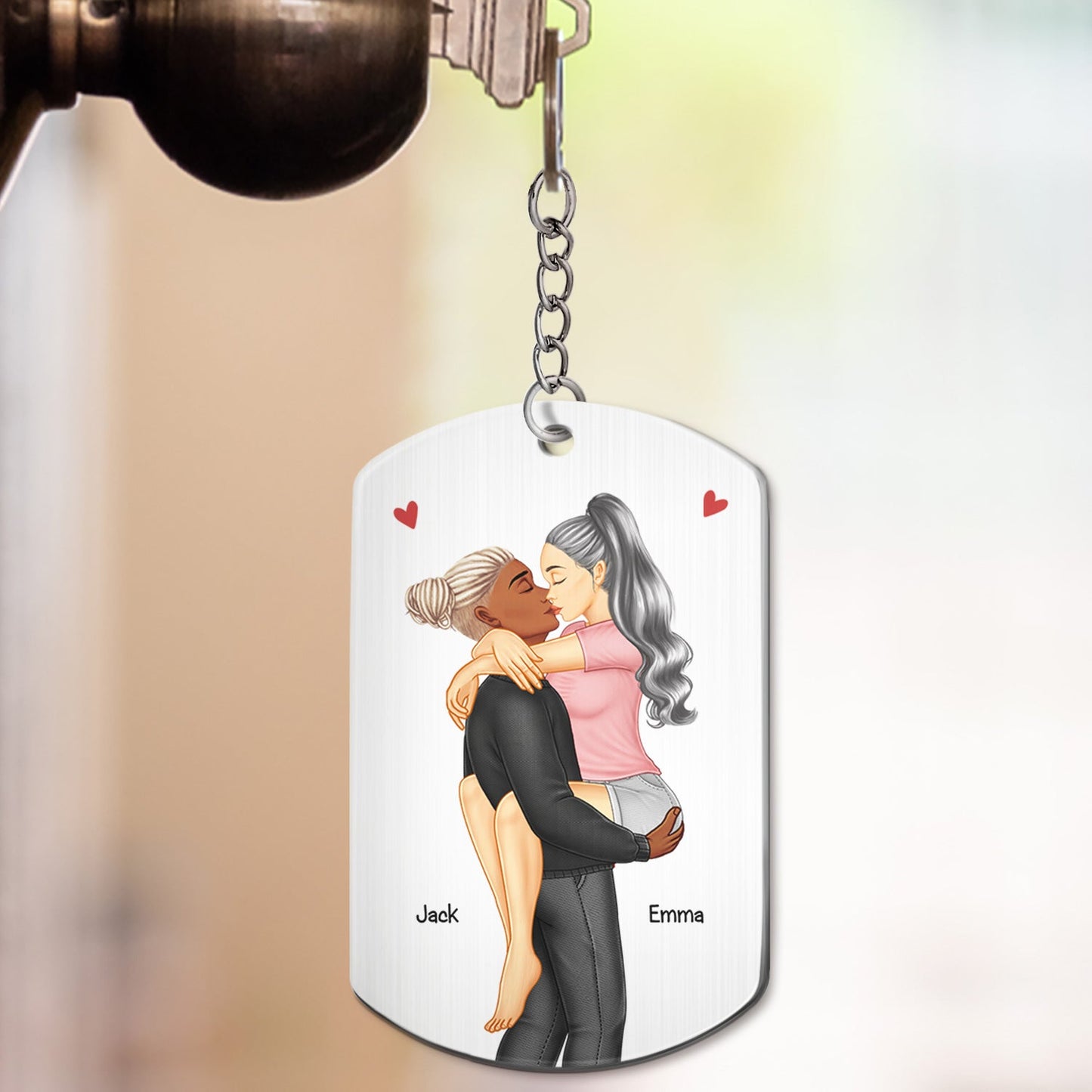 I Met You I Liked You I Love You Keeping You - Birthday, Loving, Anniversary Gift For Spouse, Hubby, Wifey, Boyfriend, Girlfriend, Couple - Personalized Aluminum Keychain