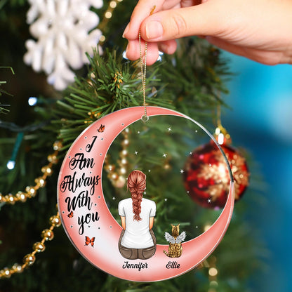 Your Wings Were Ready But My Heart Was Not - Christmas Memorial Gift For Pet Lovers, Dog Mom, Dog Dad, Cat Mom, Cat Dad - Personalized Circle Acrylic Ornament