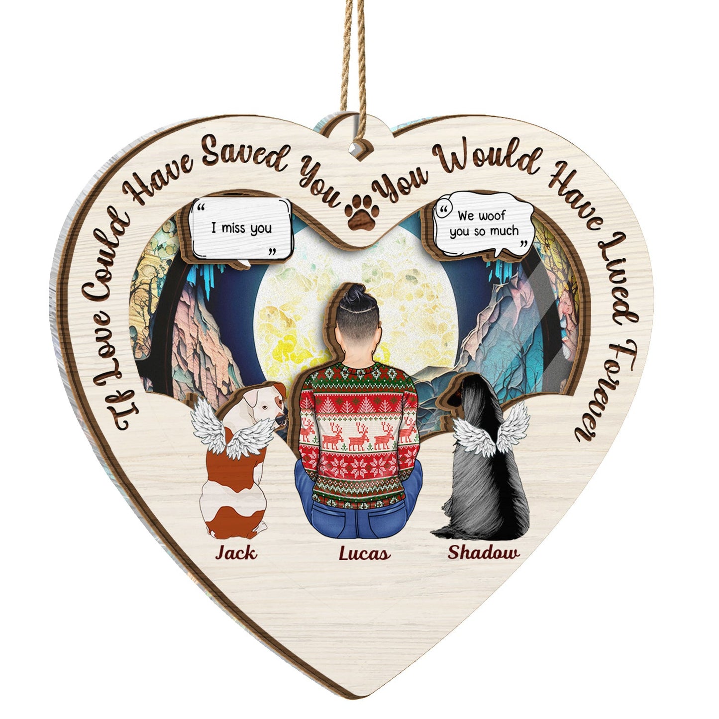 If Love Could Have Saved You - Christmas Memorial Gift For Pet Lovers, Dog Mom, Dog Dad, Cat Mom, Cat Dad - Personalized Suncatcher Ornament