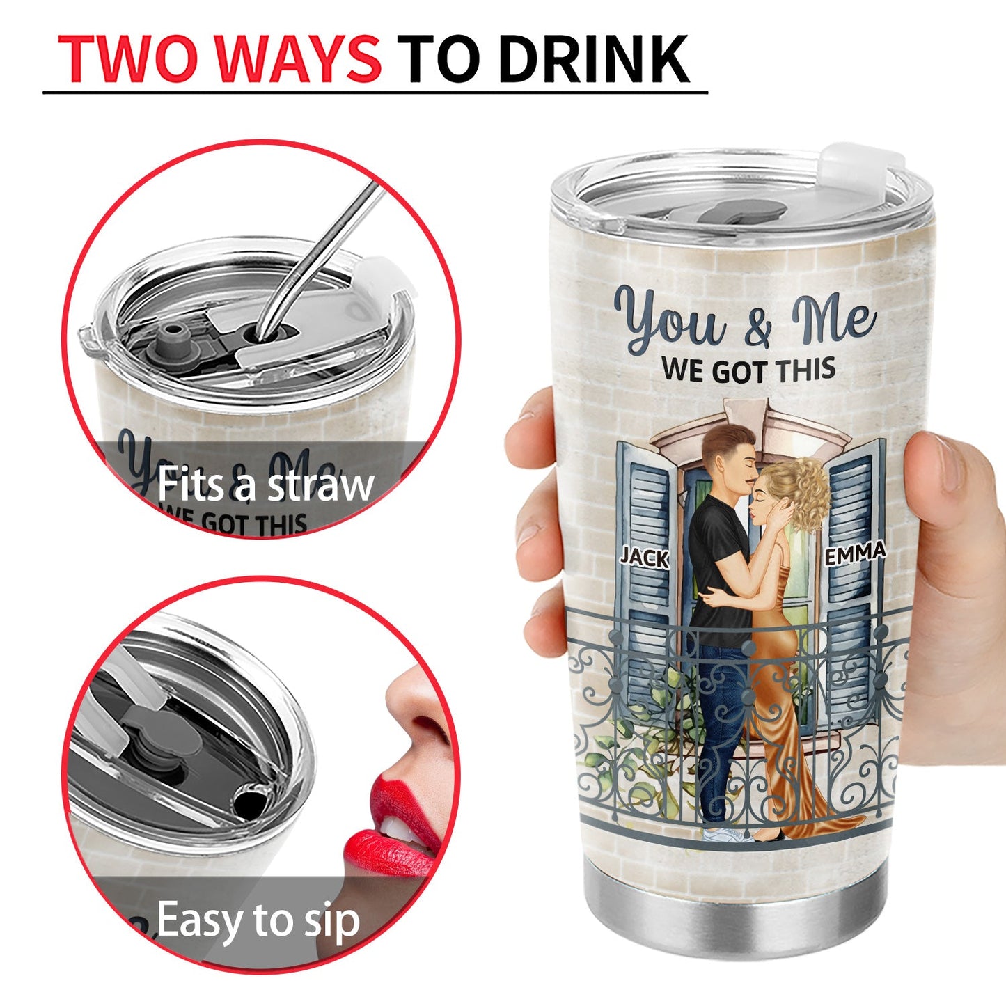 The Day I Met You I Have Found The One Side View Couple - Anniversary Gift For Spouse, Husband, Wife - Personalized Tumbler