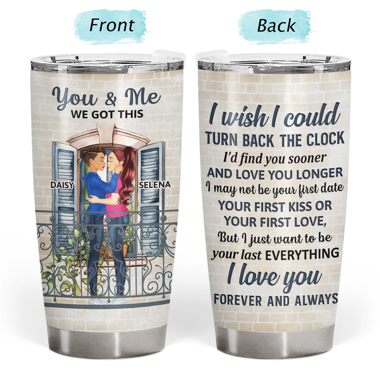 The Day I Met You I Have Found The One Side View Couple - Anniversary Gift For Spouse, Husband, Wife - Personalized Tumbler